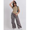 imageANRABESS Womens Short Sleeve Summer T Shirts Crew Neck Slim Fit Basic Tees 2025 Crop Tops Y2k Clothes OutfitsKhaki