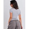 imageANRABESS Womens Short Sleeve Summer T Shirts Crew Neck Slim Fit Basic Tees 2025 Crop Tops Y2k Clothes OutfitsLight Grey