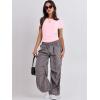 imageANRABESS Womens Short Sleeve Summer T Shirts Crew Neck Slim Fit Basic Tees 2025 Crop Tops Y2k Clothes OutfitsLight Pink
