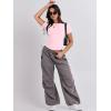 imageANRABESS Womens Short Sleeve Summer T Shirts Crew Neck Slim Fit Basic Tees 2025 Crop Tops Y2k Clothes OutfitsLight Pink