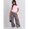 imageANRABESS Womens Short Sleeve Summer T Shirts Crew Neck Slim Fit Basic Tees 2025 Crop Tops Y2k Clothes OutfitsLight Pink