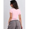 imageANRABESS Womens Short Sleeve Summer T Shirts Crew Neck Slim Fit Basic Tees 2025 Crop Tops Y2k Clothes OutfitsLight Pink