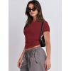 imageANRABESS Womens Short Sleeve Summer T Shirts Crew Neck Slim Fit Basic Tees 2025 Crop Tops Y2k Clothes OutfitsRed