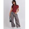 imageANRABESS Womens Short Sleeve Summer T Shirts Crew Neck Slim Fit Basic Tees 2025 Crop Tops Y2k Clothes OutfitsRed