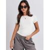 imageANRABESS Womens Short Sleeve Summer T Shirts Crew Neck Slim Fit Basic Tees 2025 Crop Tops Y2k Clothes OutfitsWhite
