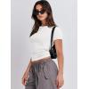 imageANRABESS Womens Short Sleeve Summer T Shirts Crew Neck Slim Fit Basic Tees 2025 Crop Tops Y2k Clothes OutfitsWhite