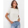 imageANRABESS Womens Short Sleeve Sweaters Wool Blend Crew Neck Sweater Shirts Business Casual Work Tops 2025 Summer OutfitsCream White