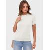 imageANRABESS Womens Short Sleeve Sweaters Wool Blend Crew Neck Sweater Shirts Business Casual Work Tops 2025 Summer OutfitsCream White
