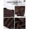 imageANRABESS Womens Short Sleeve Sweaters Wool Blend Crew Neck Sweater Shirts Business Casual Work Tops 2025 Summer OutfitsDeep Brown