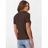imageANRABESS Womens Short Sleeve Sweaters Wool Blend Crew Neck Sweater Shirts Business Casual Work Tops 2025 Summer OutfitsDeep Brown