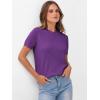 imageANRABESS Womens Short Sleeve Sweaters Wool Blend Crew Neck Sweater Shirts Business Casual Work Tops 2025 Summer OutfitsDeep Purple