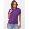 imageANRABESS Womens Short Sleeve Sweaters Wool Blend Crew Neck Sweater Shirts Business Casual Work Tops 2025 Summer OutfitsDeep Purple