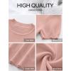 imageANRABESS Womens Short Sleeve Sweaters Wool Blend Crew Neck Sweater Shirts Business Casual Work Tops 2025 Summer OutfitsFlesh Pink