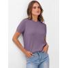 imageANRABESS Womens Short Sleeve Sweaters Wool Blend Crew Neck Sweater Shirts Business Casual Work Tops 2025 Summer OutfitsGrey Purple