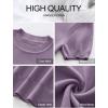 imageANRABESS Womens Short Sleeve Sweaters Wool Blend Crew Neck Sweater Shirts Business Casual Work Tops 2025 Summer OutfitsGrey Purple