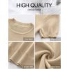 imageANRABESS Womens Short Sleeve Sweaters Wool Blend Crew Neck Sweater Shirts Business Casual Work Tops 2025 Summer OutfitsSand Khaki