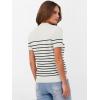imageANRABESS Womens Short Sleeve Sweaters Wool Blend Crew Neck Sweater Shirts Business Casual Work Tops 2025 Summer OutfitsWhite Black Stripe