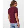 imageANRABESS Womens Short Sleeve Sweaters Wool Blend Crew Neck Sweater Shirts Business Casual Work Tops 2025 Summer OutfitsWine Red