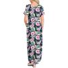 imageANRABESS Womens Summer Casual Loose Short Sleeve Long T Shirt Dress Split Maxi Beach Sundress Travel Vacation OutfitsFloral Green Pink