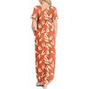 imageANRABESS Womens Summer Casual Loose Short Sleeve Long T Shirt Dress Split Maxi Beach Sundress Travel Vacation OutfitsFloral Orange