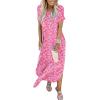 imageANRABESS Womens Summer Casual Loose Short Sleeve Long T Shirt Dress Split Maxi Beach Sundress Travel Vacation OutfitsFloral Pink