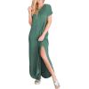 imageANRABESS Womens Summer Casual Loose Short Sleeve Long T Shirt Dress Split Maxi Beach Sundress Travel Vacation OutfitsGrass