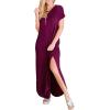 imageANRABESS Womens Summer Casual Loose Short Sleeve Long T Shirt Dress Split Maxi Beach Sundress Travel Vacation OutfitsPurple