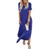 imageANRABESS Womens Summer Casual Loose Short Sleeve Long T Shirt Dress Split Maxi Beach Sundress Travel Vacation OutfitsRoyal Blue
