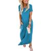 imageANRABESS Womens Summer Casual Loose Short Sleeve Long T Shirt Dress Split Maxi Beach Sundress Travel Vacation OutfitsSky