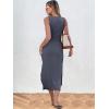 imageANRABESS Womens Summer Casual Sleeveless T Shirt Midi Dress Slim Fit Tie Waist Split Tank Long Dresses 2025 Vacation SundressDeep Gray
