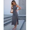imageANRABESS Womens Summer Casual Sleeveless T Shirt Midi Dress Slim Fit Tie Waist Split Tank Long Dresses 2025 Vacation SundressDeep Gray