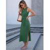 imageANRABESS Womens Summer Casual Sleeveless T Shirt Midi Dress Slim Fit Tie Waist Split Tank Long Dresses 2025 Vacation SundressDeep Green