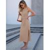imageANRABESS Womens Summer Casual Sleeveless T Shirt Midi Dress Slim Fit Tie Waist Split Tank Long Dresses 2025 Vacation SundressKhaki