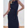 imageANRABESS Womens Summer Casual Sleeveless T Shirt Midi Dress Slim Fit Tie Waist Split Tank Long Dresses 2025 Vacation SundressNavy Blue