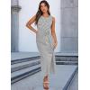 imageANRABESS Womens Summer Casual Sleeveless T Shirt Midi Dress Slim Fit Tie Waist Split Tank Long Dresses 2025 Vacation SundressStriped Grey
