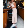 imageANRABESS Womens Summer Casual Sleeveless T Shirt Midi Dress Slim Fit Tie Waist Split Tank Long Dresses 2025 Vacation SundressStriped Pink