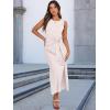 imageANRABESS Womens Summer Casual Sleeveless T Shirt Midi Dress Slim Fit Tie Waist Split Tank Long Dresses 2025 Vacation SundressStriped Pink