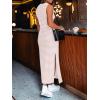 imageANRABESS Womens Summer Casual Sleeveless T Shirt Midi Dress Slim Fit Tie Waist Split Tank Long Dresses 2025 Vacation SundressStriped Pink