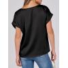 imageANRABESS Womens Summer Dressy Casual Short Sleeve Shirts Crewneck Silk Satin Business Office Work Blouse TopsBlack