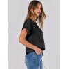 imageANRABESS Womens Summer Dressy Casual Short Sleeve Shirts Crewneck Silk Satin Business Office Work Blouse TopsBlack