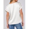 imageANRABESS Womens Summer Dressy Casual Short Sleeve Shirts Crewneck Silk Satin Business Office Work Blouse TopsWhite
