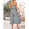 imageANRABESS Womens Summer Straps One Shoulder High Waist Dressy Casual Wide Leg Linen Jumpsuit Romper Beach Travel OutfitsGray
