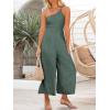 imageANRABESS Womens Summer Straps One Shoulder High Waist Dressy Casual Wide Leg Linen Jumpsuit Romper Beach Travel OutfitsGray Blue