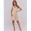 imageANRABESS Womens Sundress Beach Vacation Mini Tank Dresses Summer Casual Crochet Knit Scoop Neck Sleeveless DressBeige