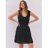 imageANRABESS Womens Sundress Beach Vacation Mini Tank Dresses Summer Casual Crochet Knit Scoop Neck Sleeveless DressBlack