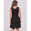 imageANRABESS Womens Sundress Beach Vacation Mini Tank Dresses Summer Casual Crochet Knit Scoop Neck Sleeveless DressBlack