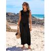 imageANRABESS Womens Swimsuit Cover Up Sleeveless Hollow Knit Bikini Swimwear Bathing Suit Coverup Crochet Beach DressBlack