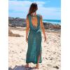 imageANRABESS Womens Swimsuit Cover Up Sleeveless Hollow Knit Bikini Swimwear Bathing Suit Coverup Crochet Beach DressCyan