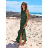 imageANRABESS Womens Swimsuit Cover Up Sleeveless Hollow Knit Bikini Swimwear Bathing Suit Coverup Crochet Beach DressDeep Green