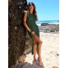 imageANRABESS Womens Swimsuit Cover Up Sleeveless Hollow Knit Bikini Swimwear Bathing Suit Coverup Crochet Beach DressDeep Green